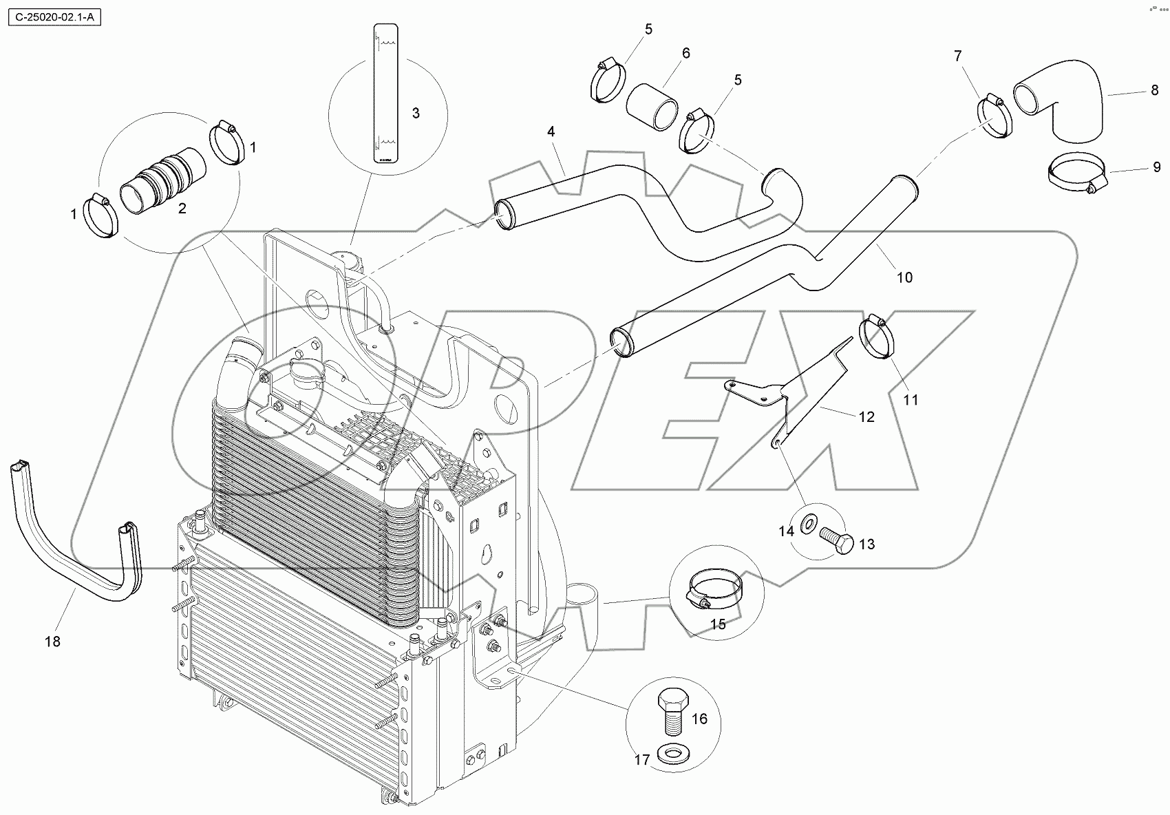  4067 25020 Charge Air Tubes