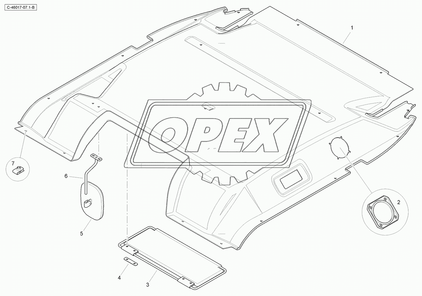 Cab - Roof Liner