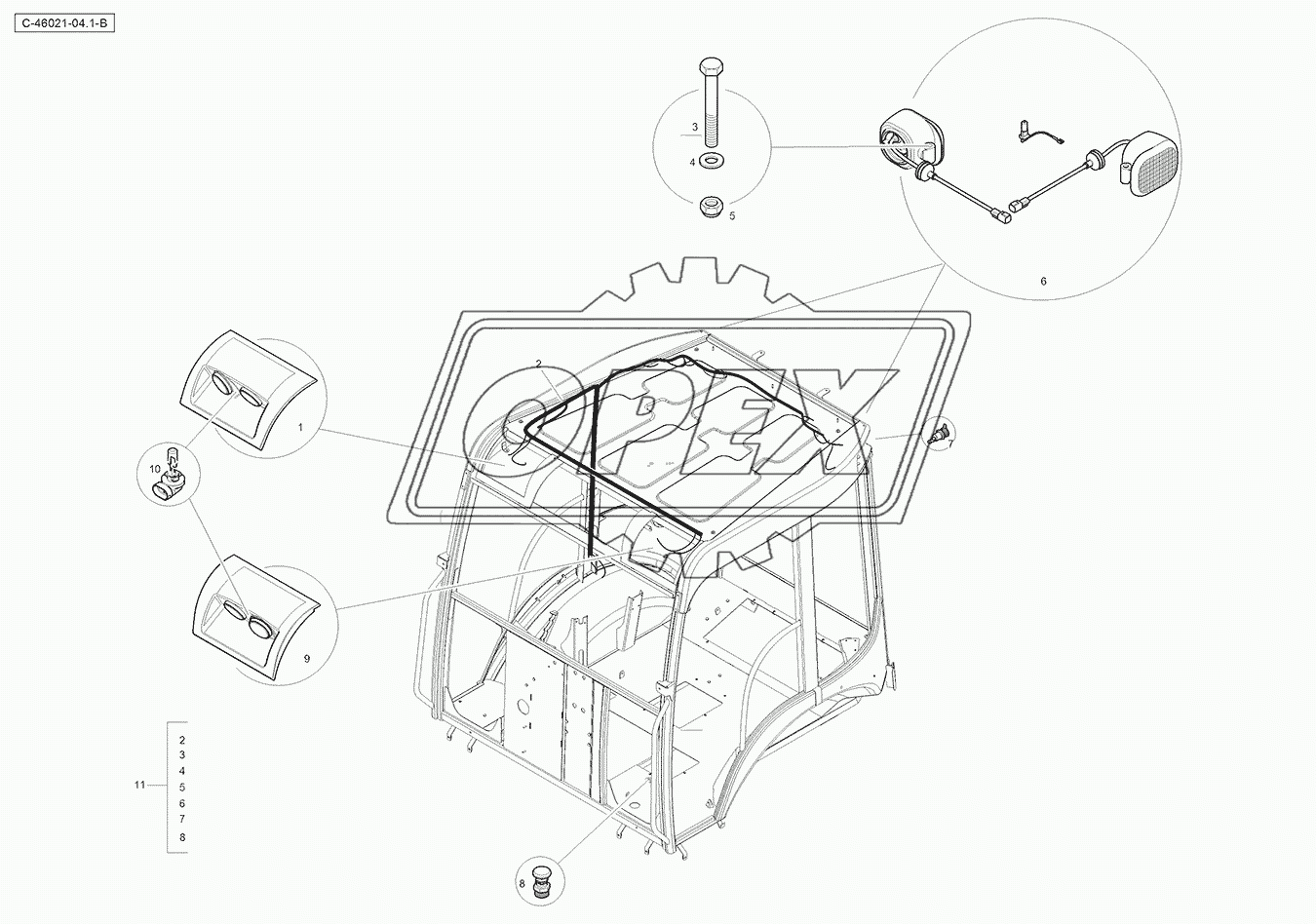 Canopy - with windscreen - Electrics