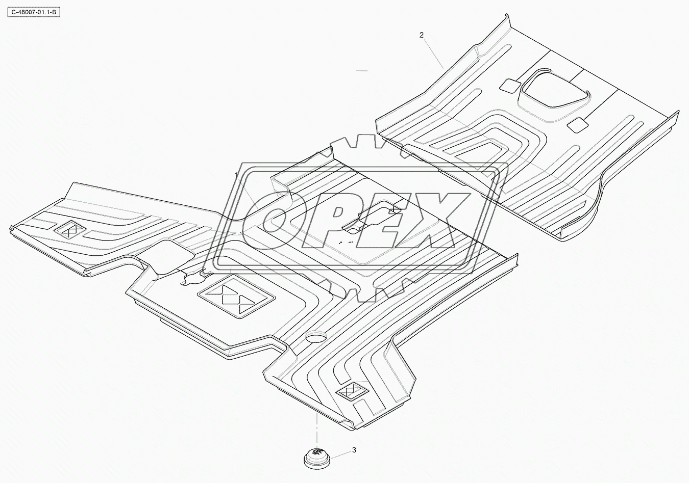 Floormat - Cab - Mechnical Controls