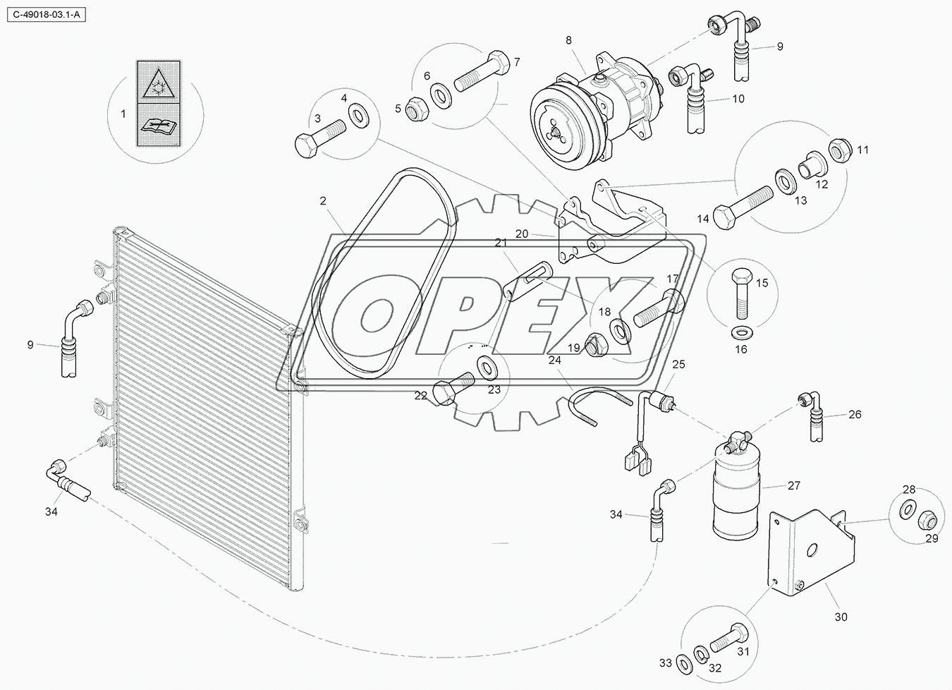 Heater - Cab - Climate Control - Compressor