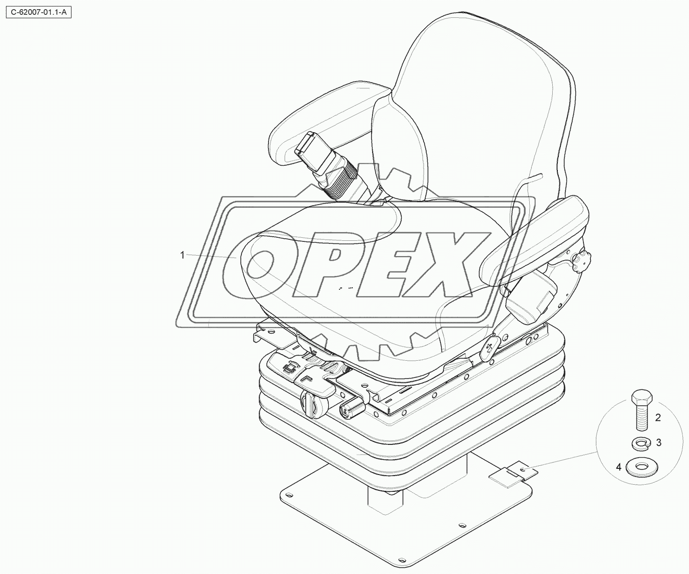 Seat - PVC - Mechanical Suspension