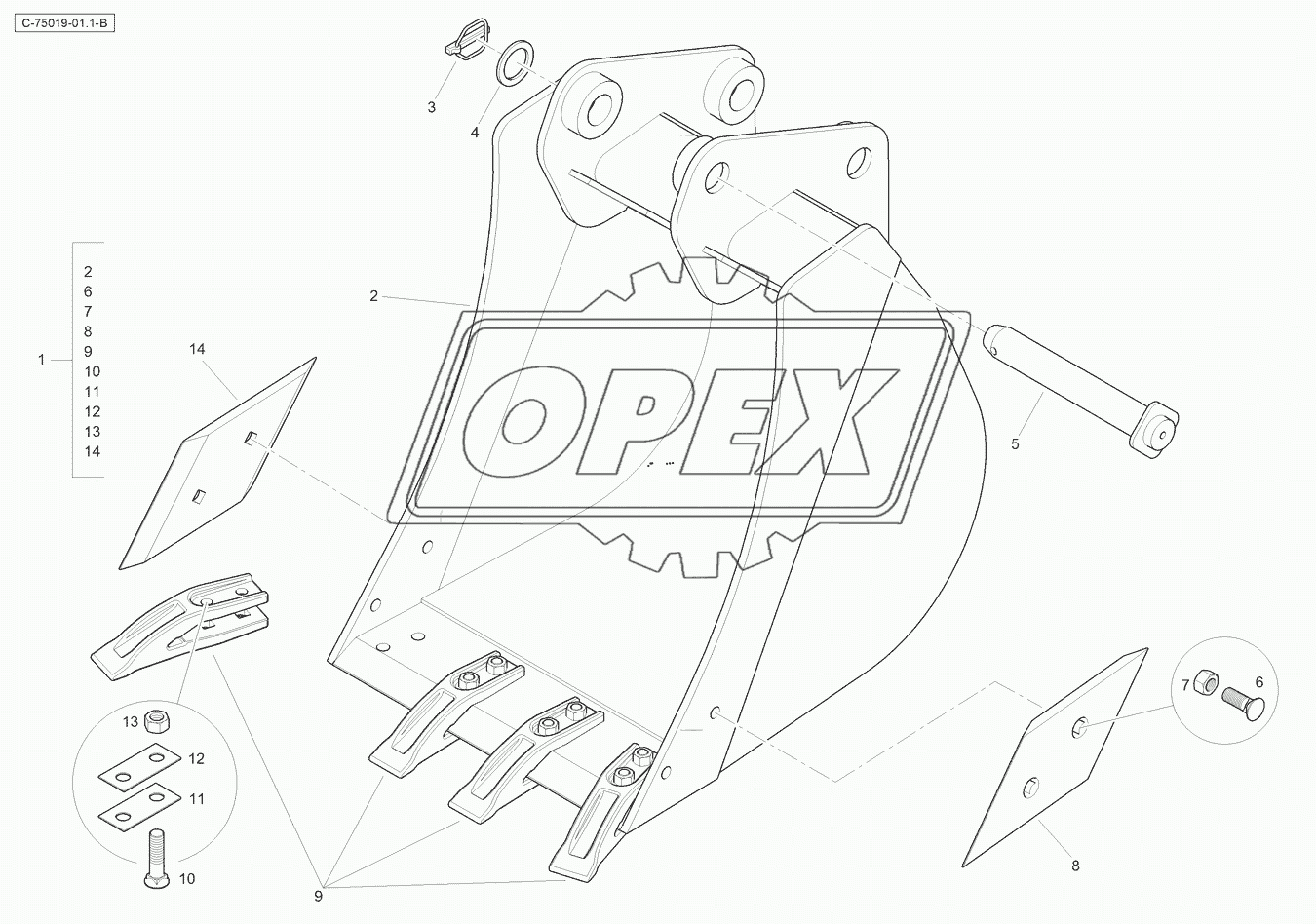 Digger Bucket - Standard - 600mm