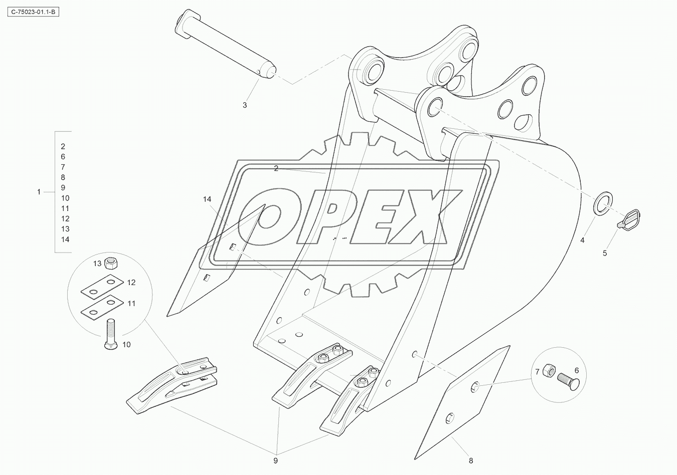 Digger Bucket - Heavy Duty - 450mm