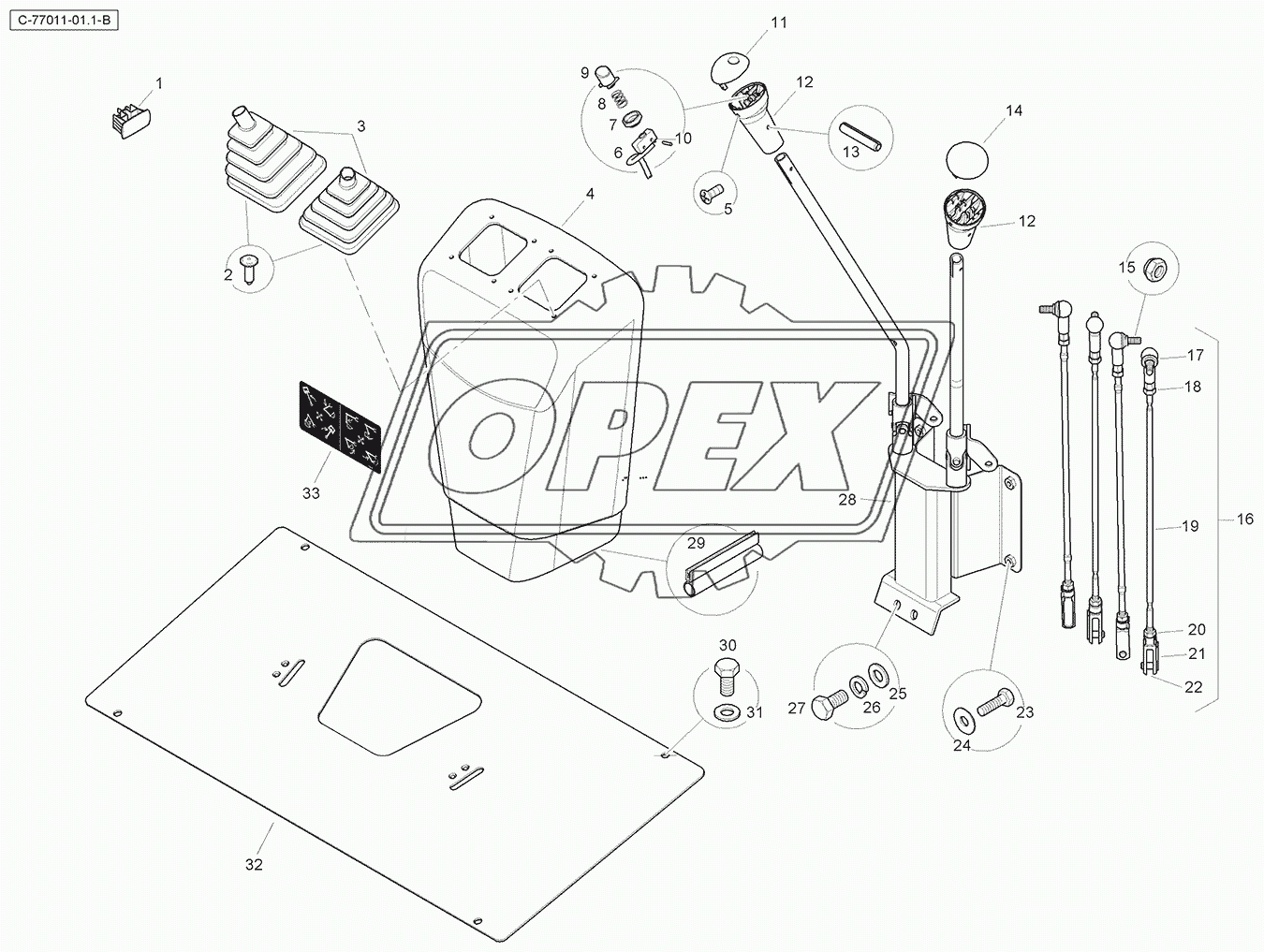 Digger Controls - X Pattern