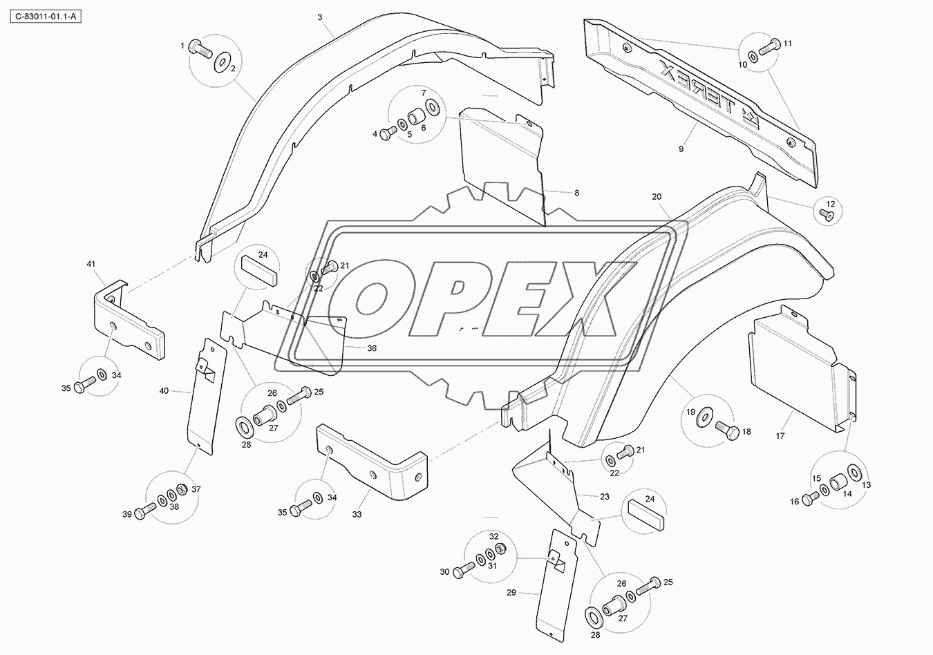 Rear Fenders - 4 Wheel Steer - Sideshift