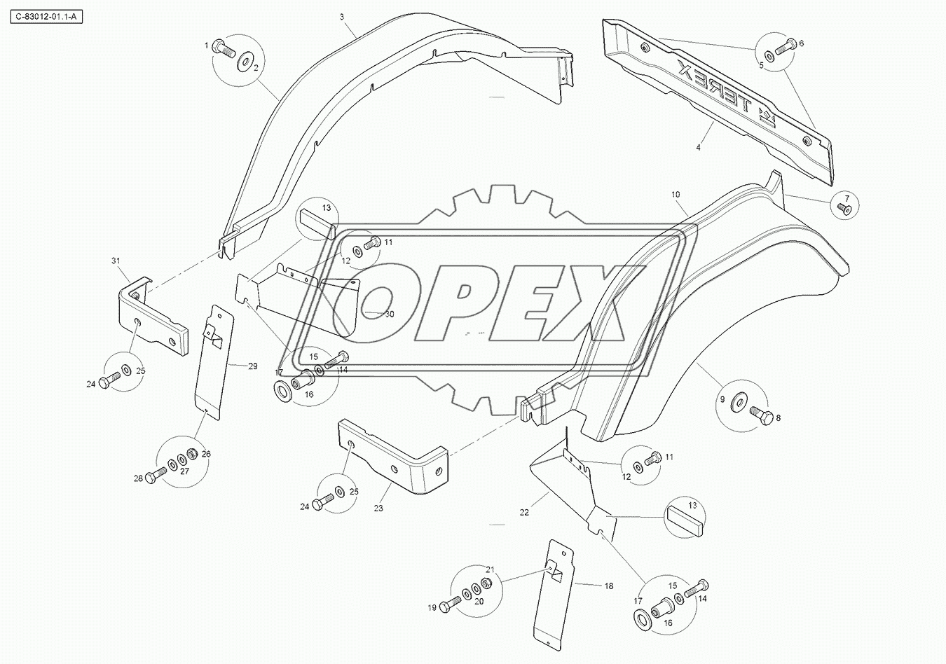 Rear Fenders - 4 Wheel Steer - Centremount