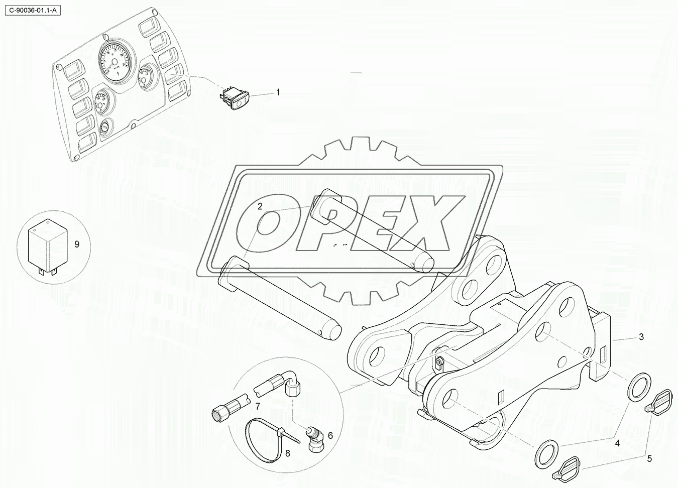Digger Quick Attach - Hydraulic