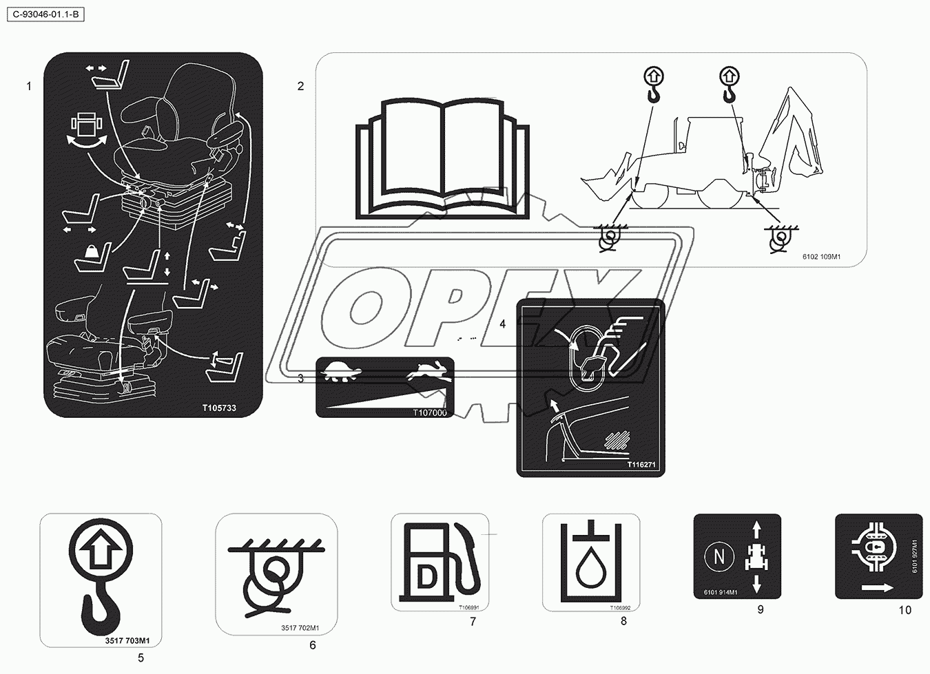 Decals - Canopy - English - ISO - CE - Instructions