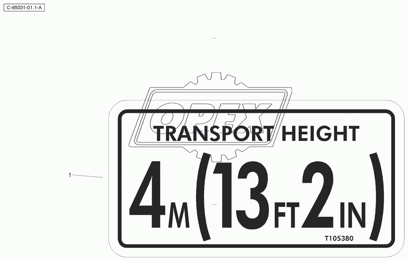 Transport Height Decal