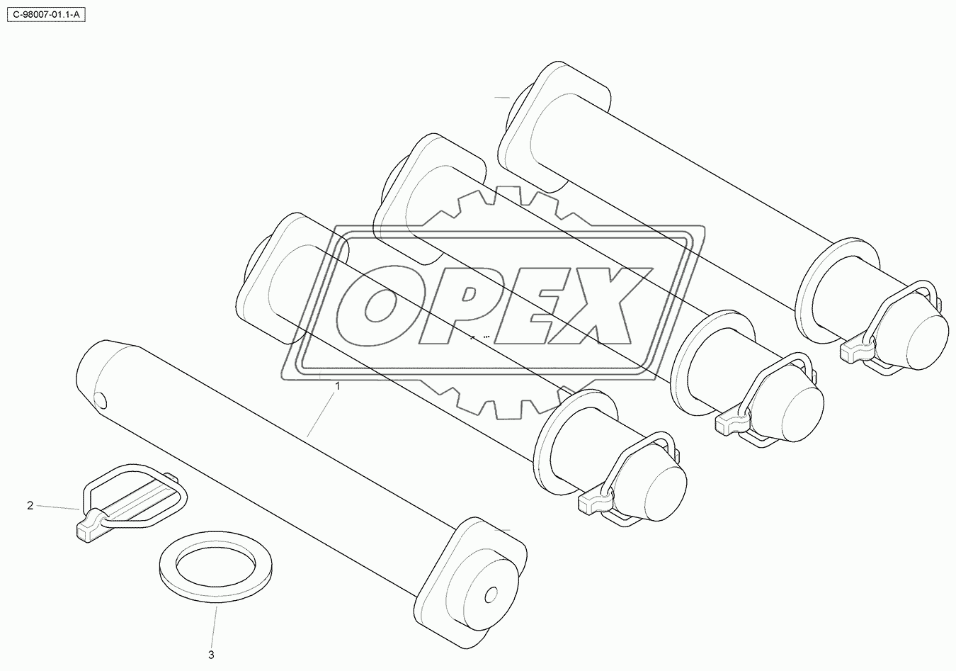 Digger Bucket Pin Kit - Double