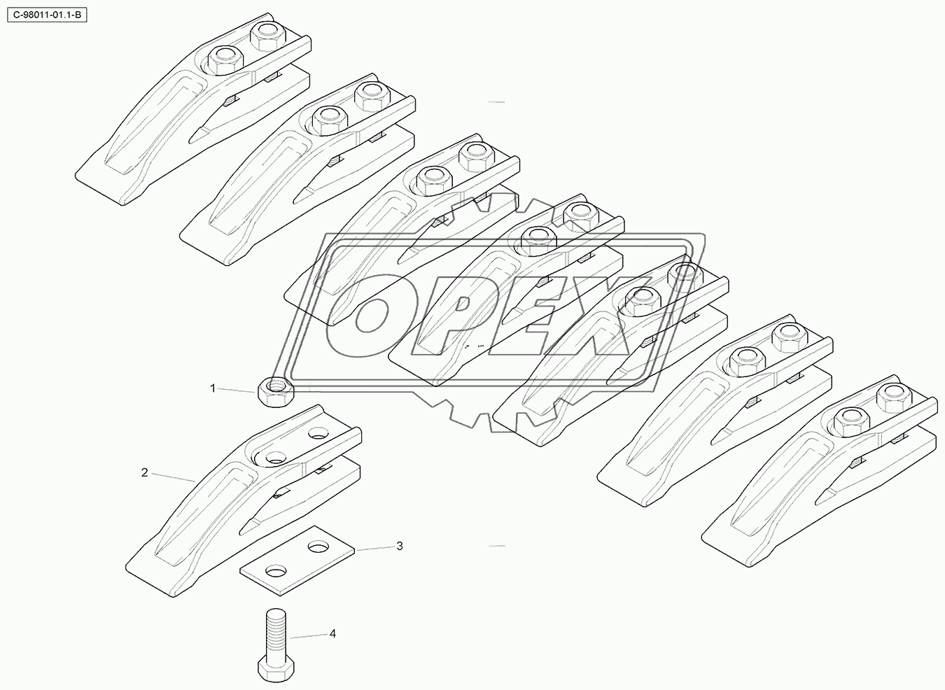 Loader Bucket Tooth Kit - Multi-Purpose
