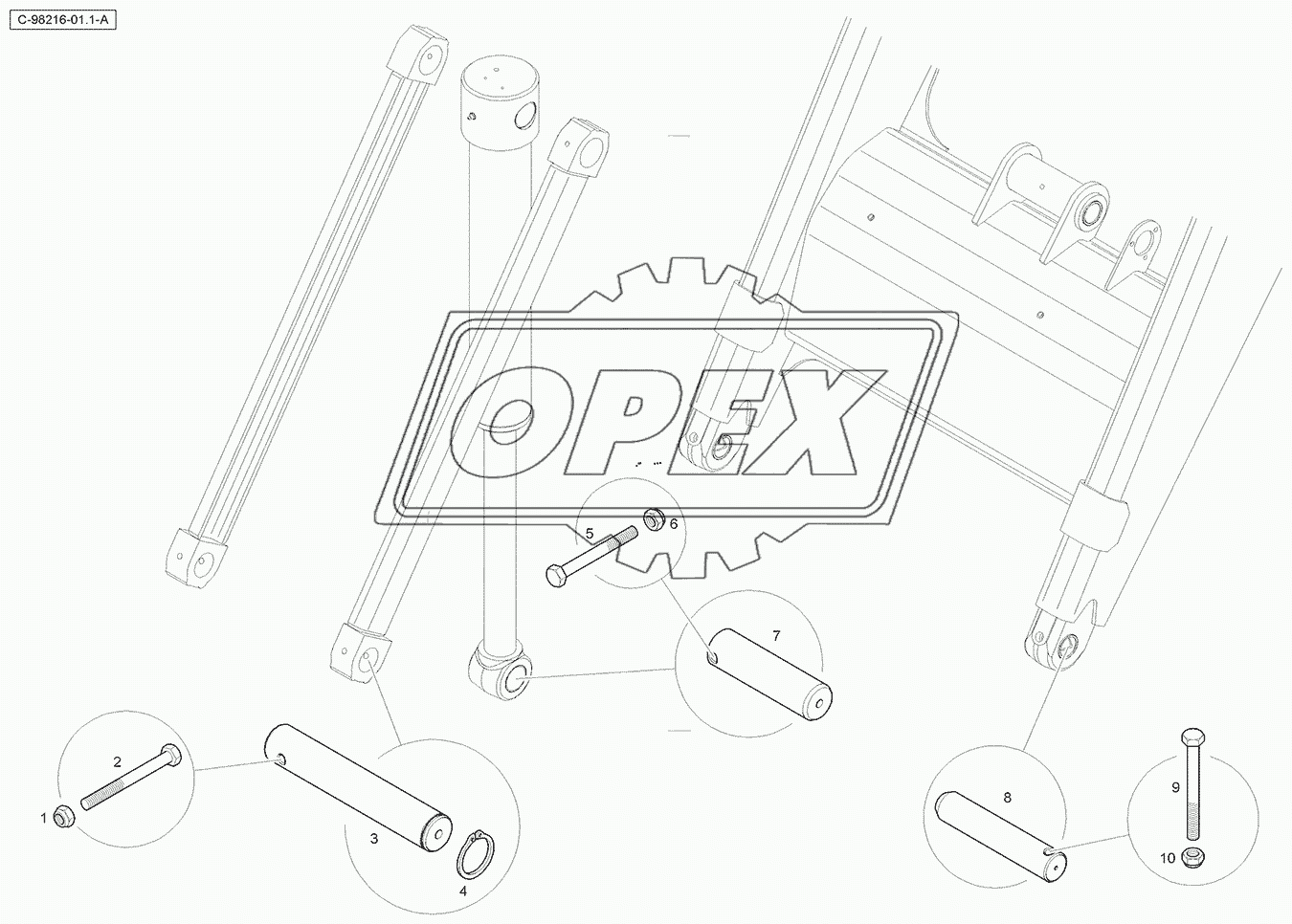 Loader Bucket Pin Kit