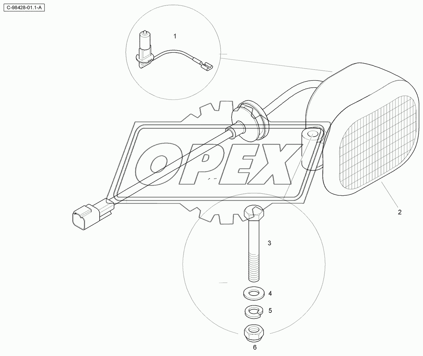 Rear Worklamp Kit - 2 Lamps