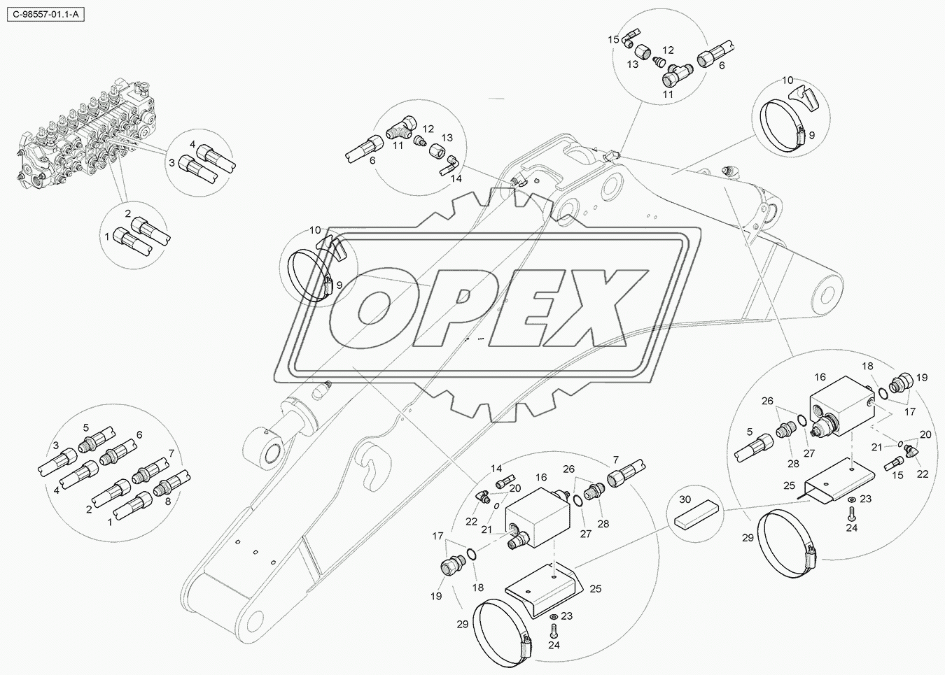Hose Burst - Digger - Centremount - Mechnical