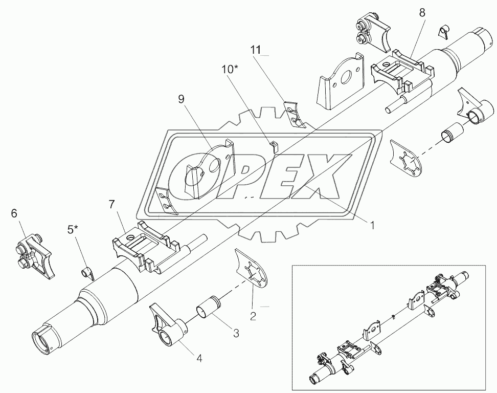 Балка оси 9523-2410090-50