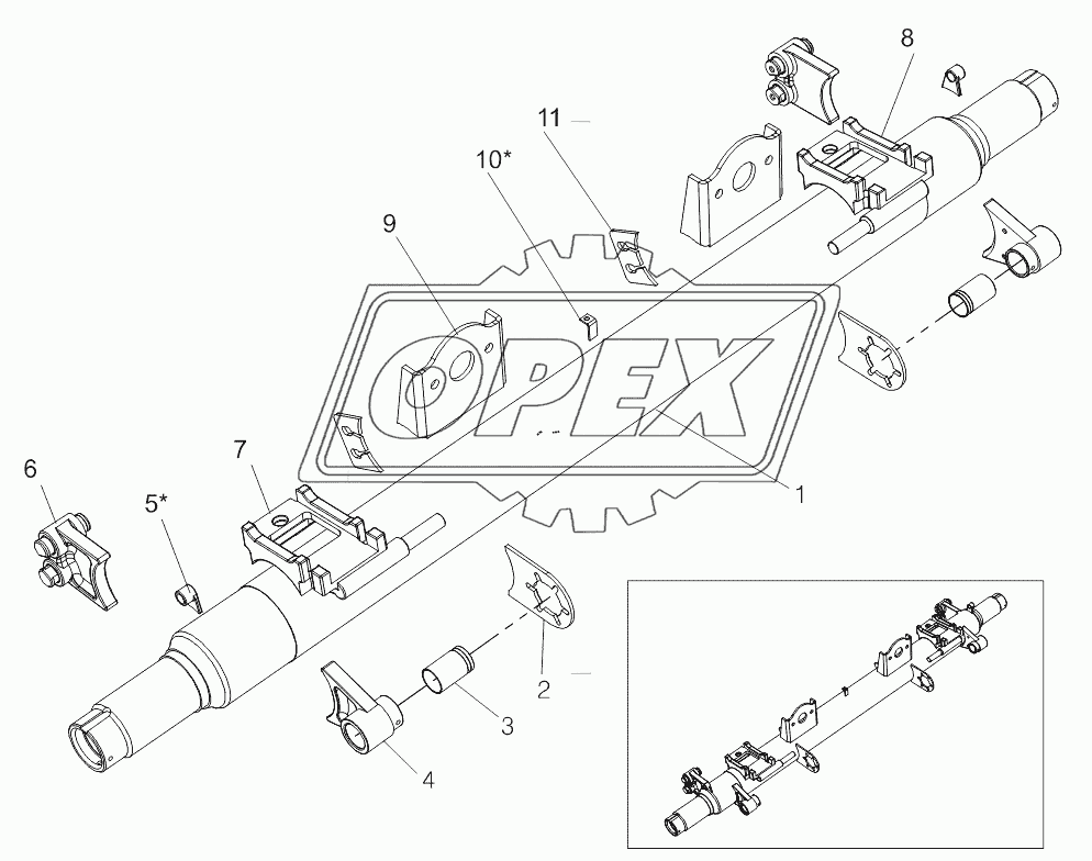 Балка оси 9523-2410090-50