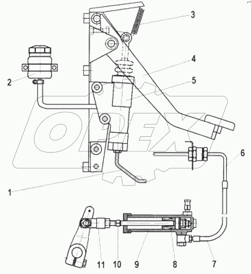  Привод управления сцеплением