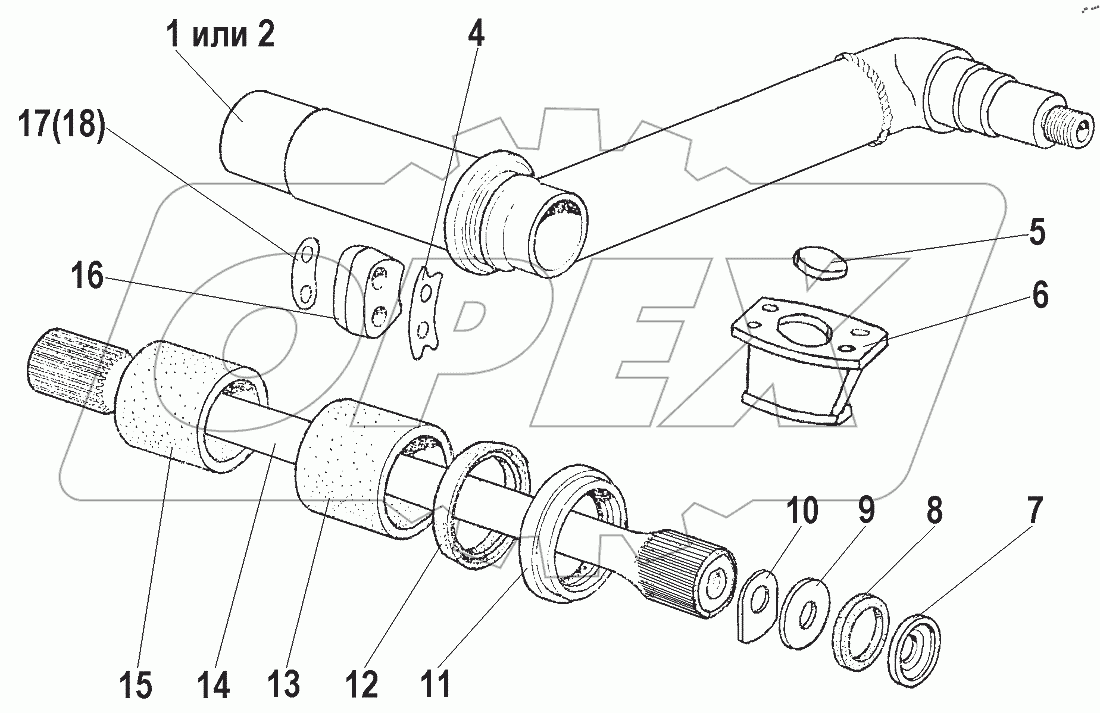  Подвеска катков движителя