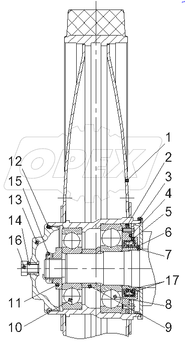  Катки опорные с уплотнением ступицы манжетами