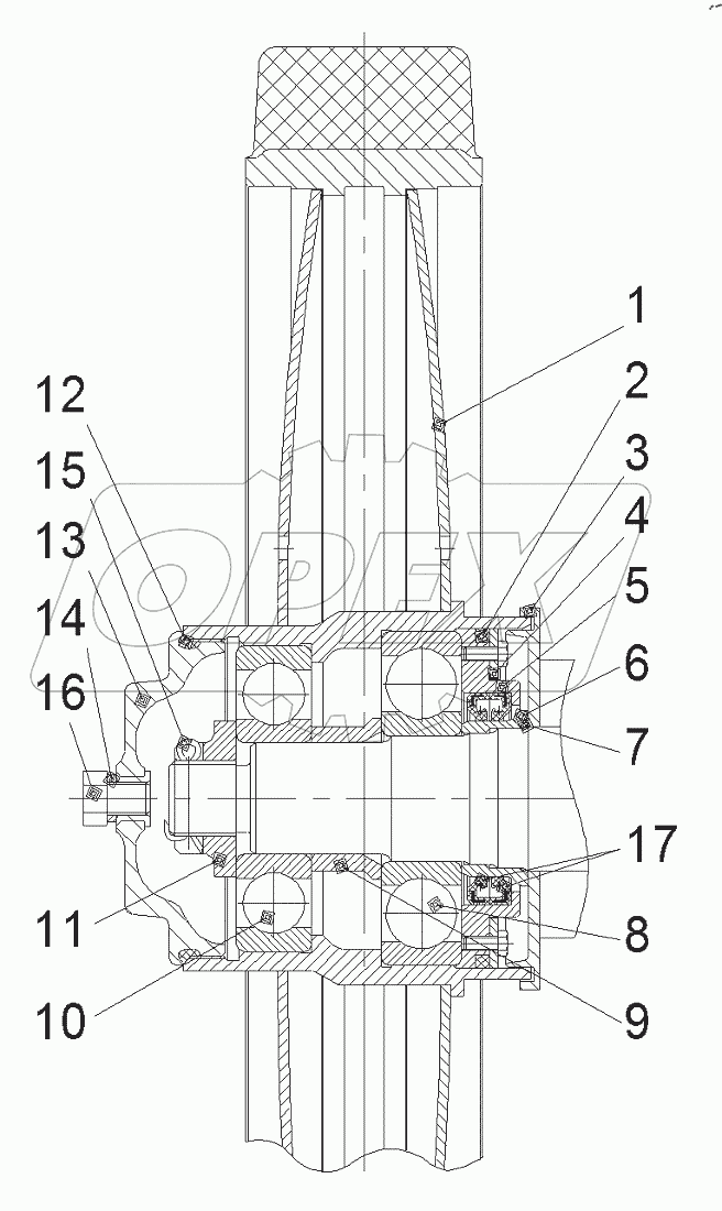 Колеса направляющие с уплотнением ступицы манжетами