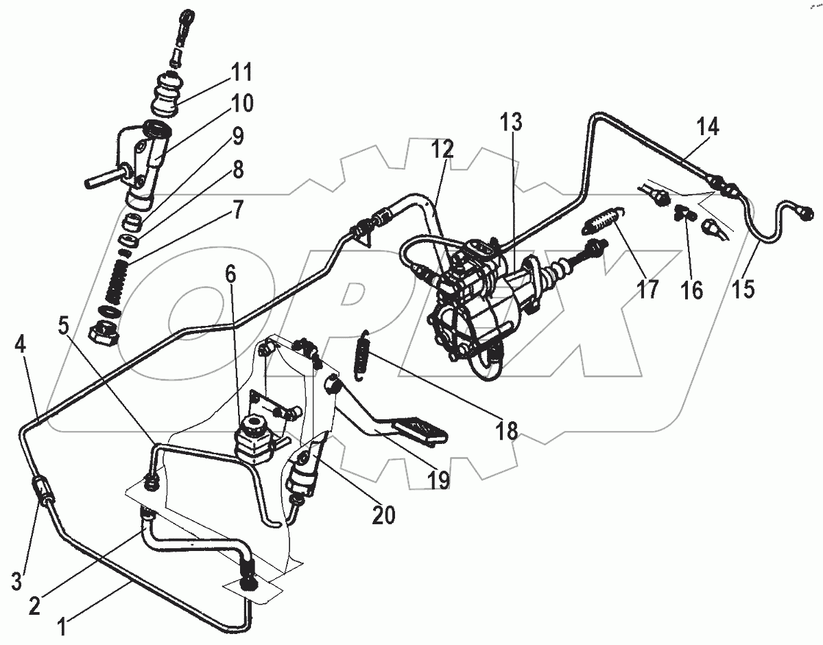  Механизм и привод управления сцеплением