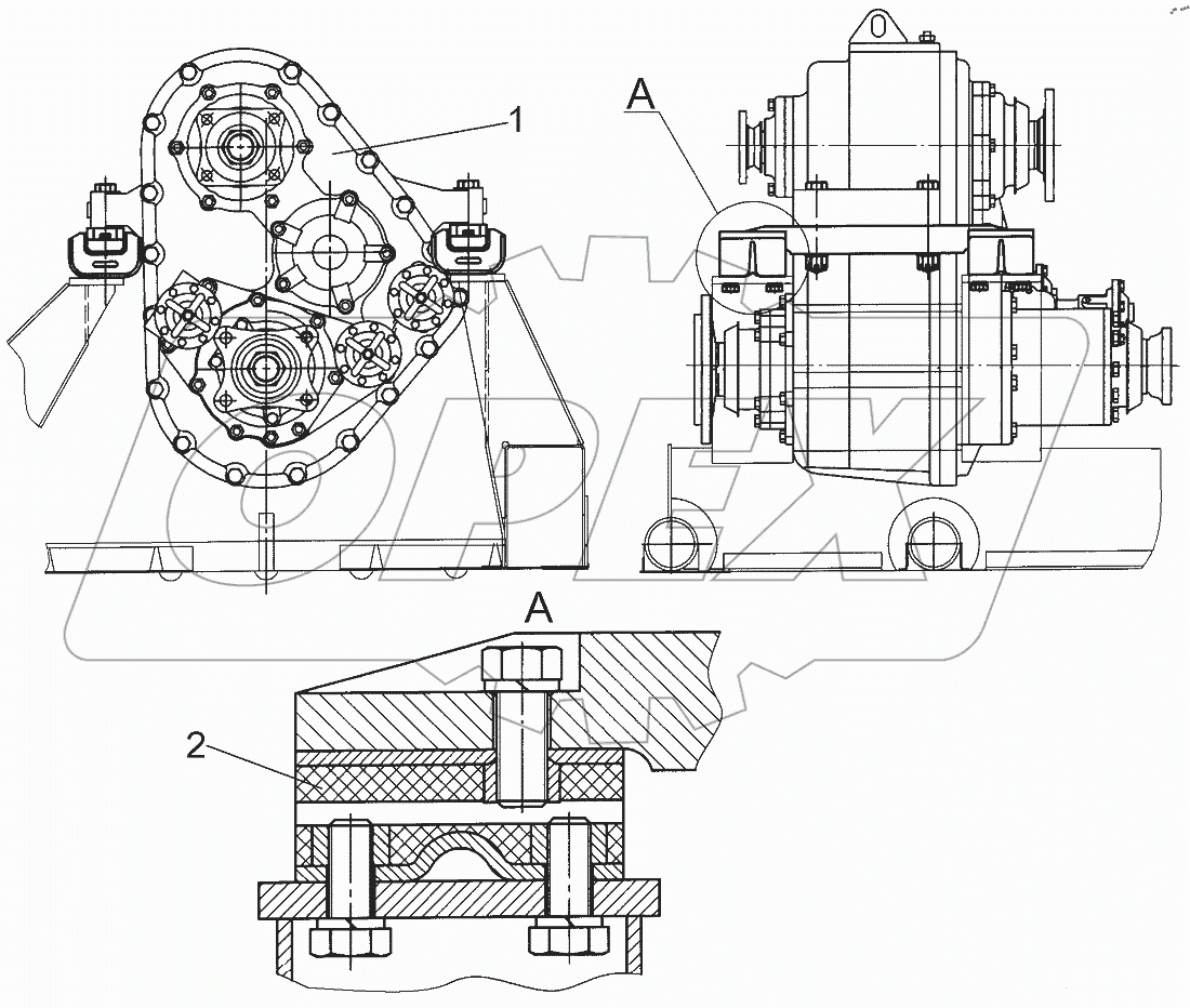  Подвеска раздаточной коробки