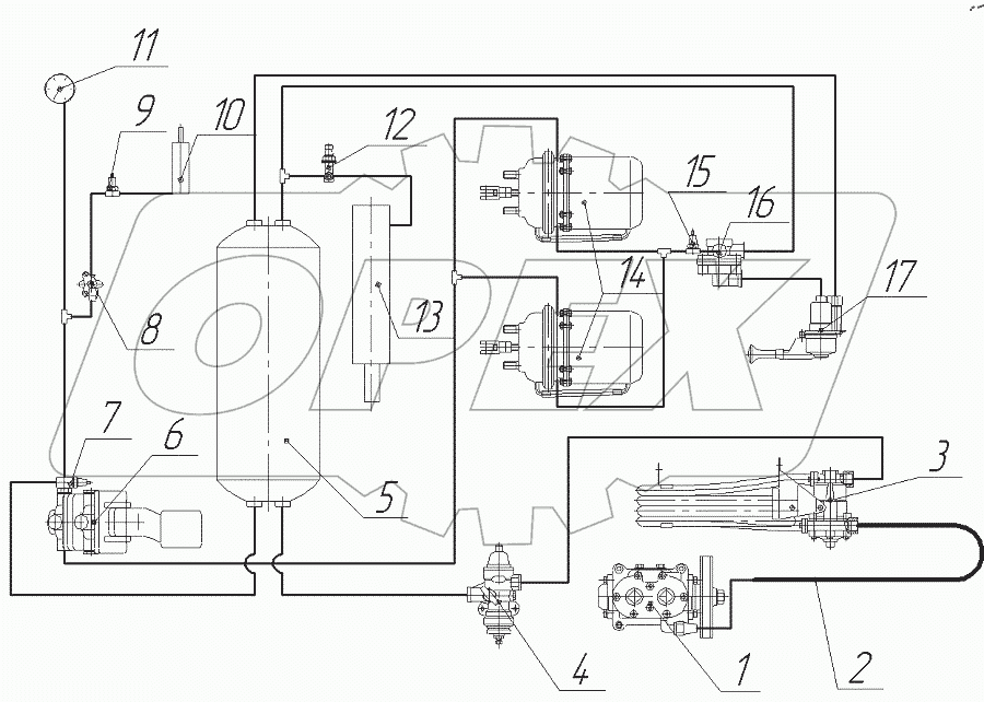  Пневмосистема и тормоза