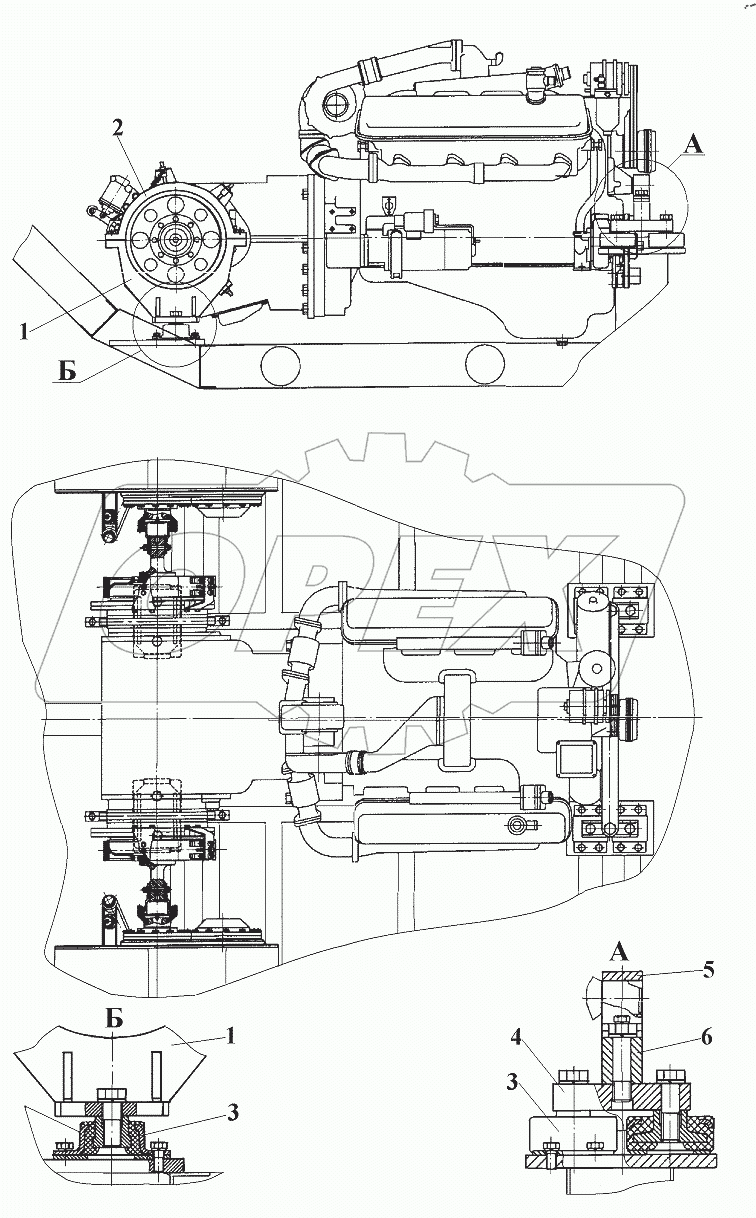  Установка силового агрегата