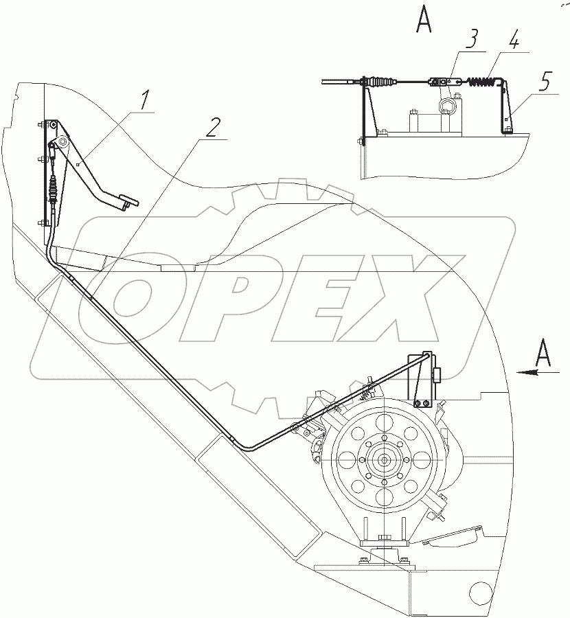  Привод управления сцеплением
