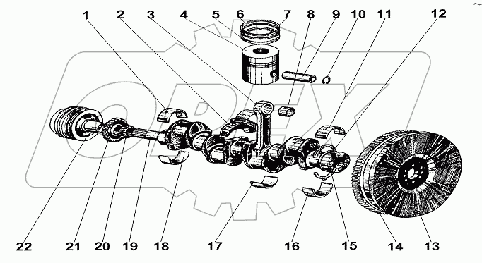 Поршни и шатуны. Коленчатый вал и шатуны