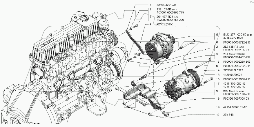  Генератор, компрессор кондиционера