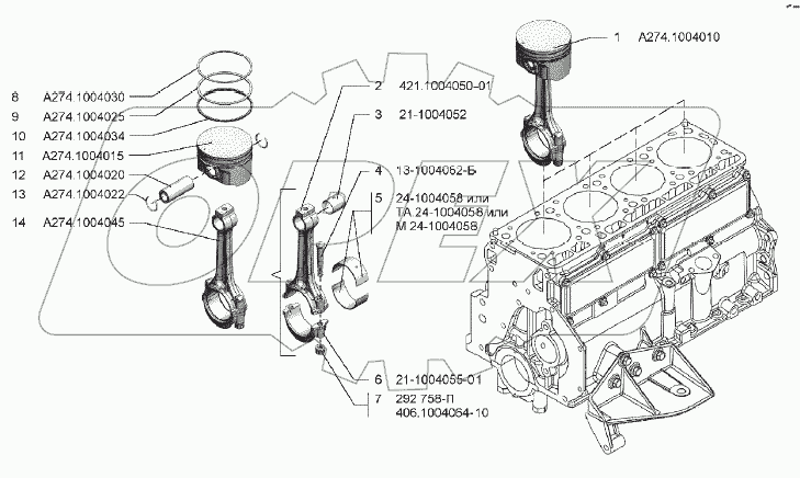  Поршень и шатун