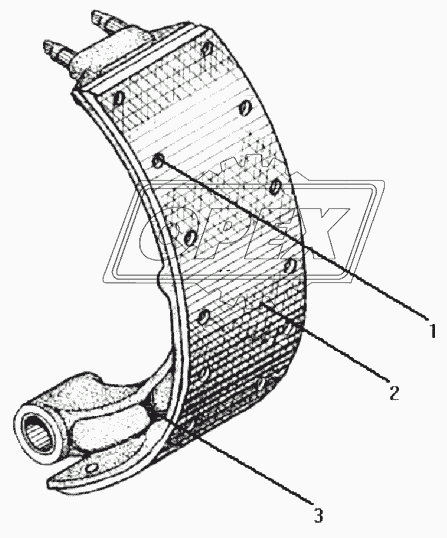 Колодка тормоза в сборе