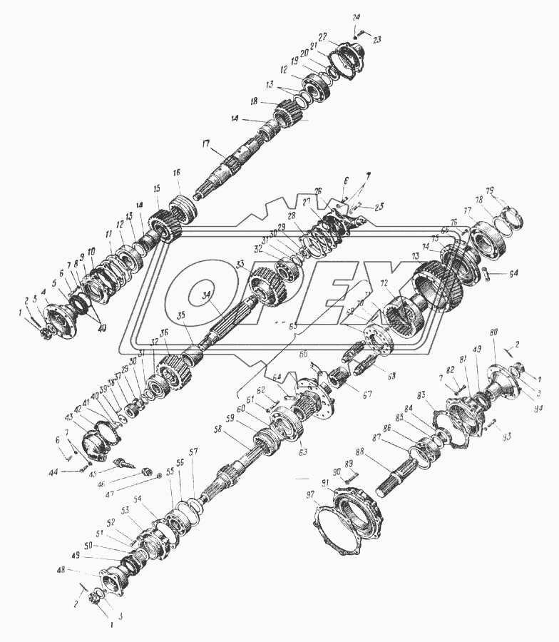 Раздаточная коробка (Рис. 46)