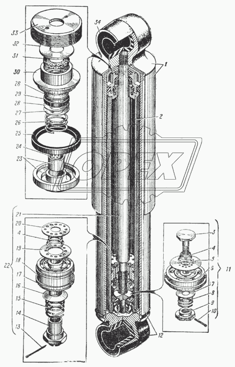 Амортизатор передней подвески (Рис. 67)