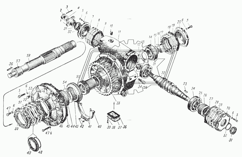 Редуктор лебедки (Рис. 131)