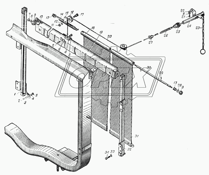 Штора радиатора (Рис. 158)