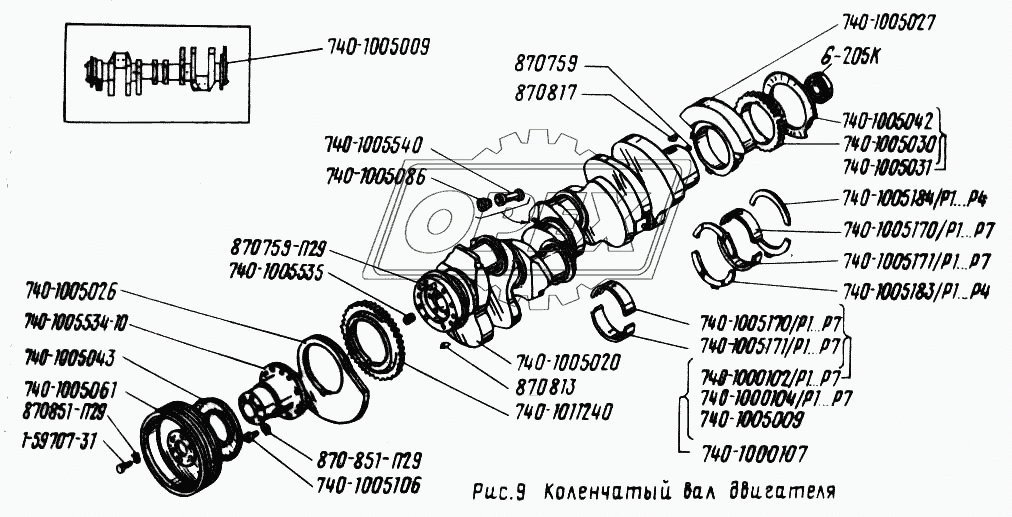 Коленчатый вал двигателя