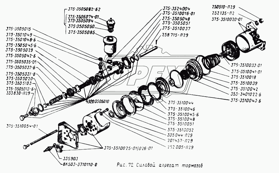 Силовой агрегат тормозов