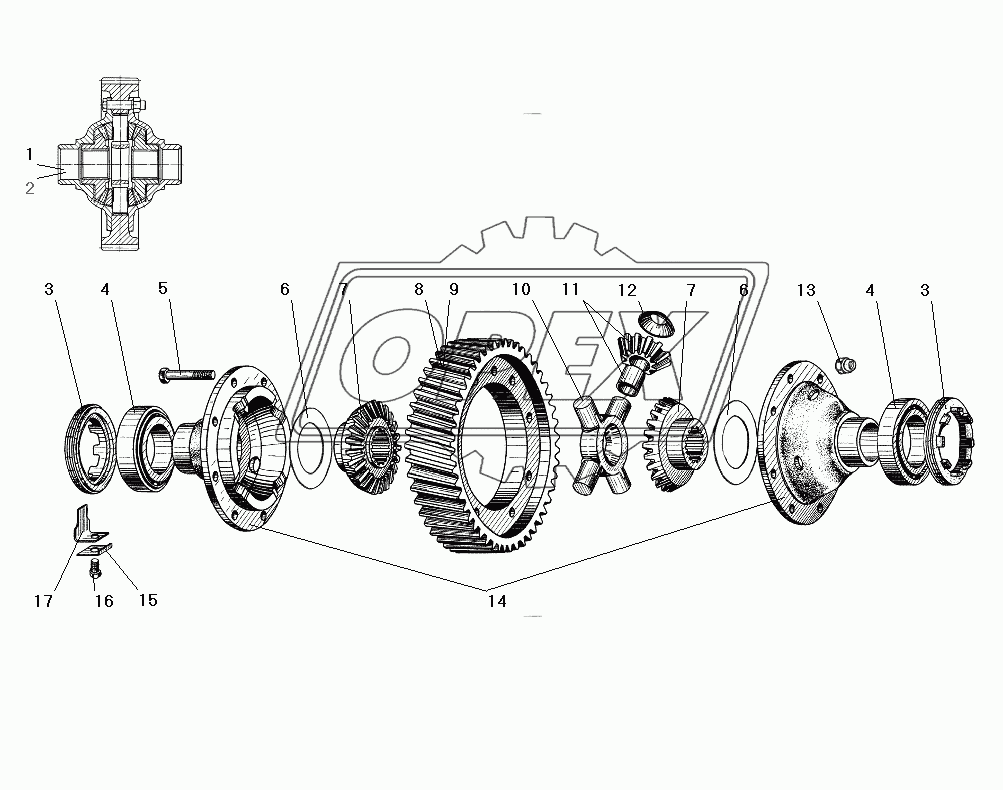 Дифференциал переднего моста