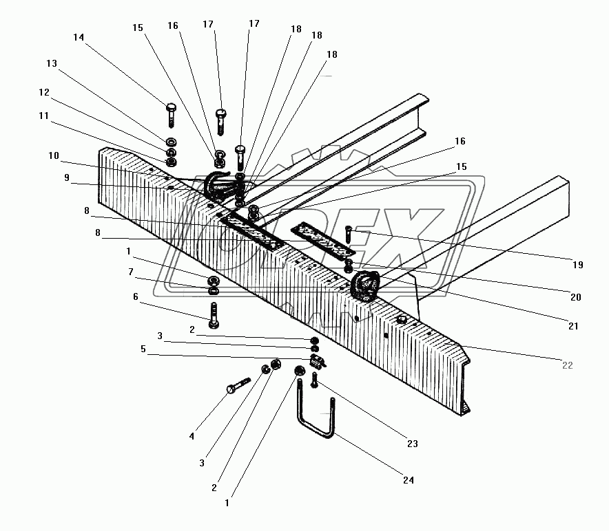 Передний буфер и буксирные крюки