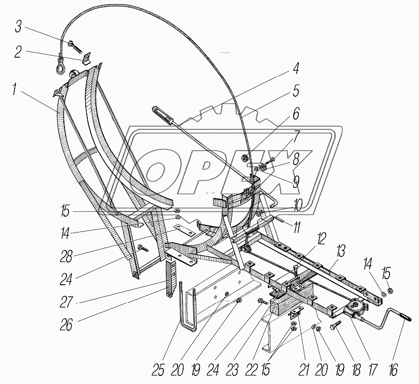 Вертикальный держатель запасного колеса
