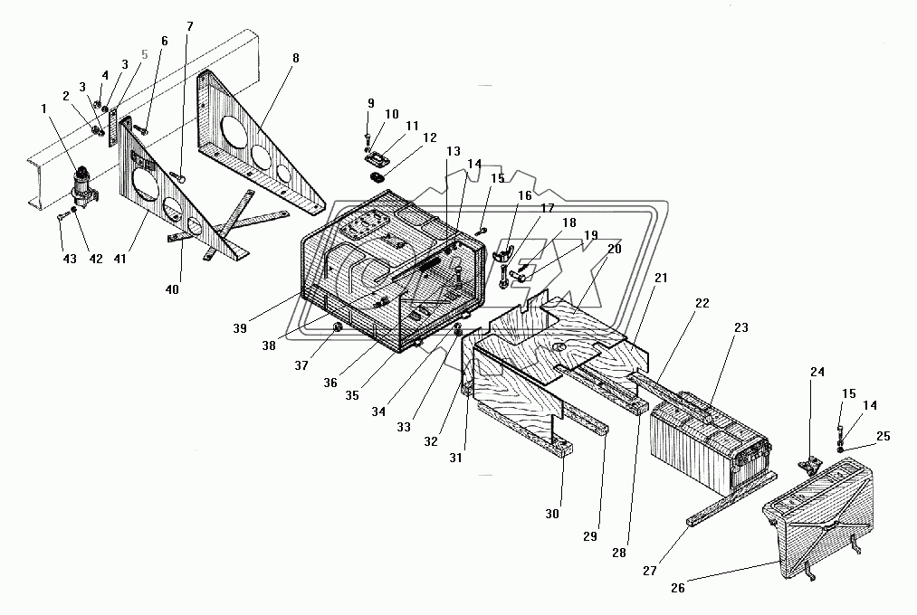 Установка аккумуляторных батарей