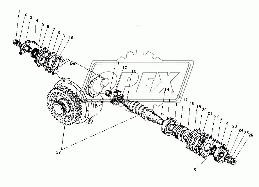 Редуктор лебедки