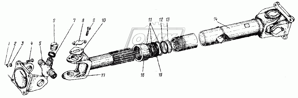 Вал карданный заднего (переднего) моста