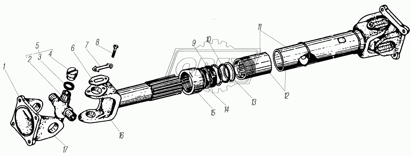 Вал карданный заднего (переднего) моста