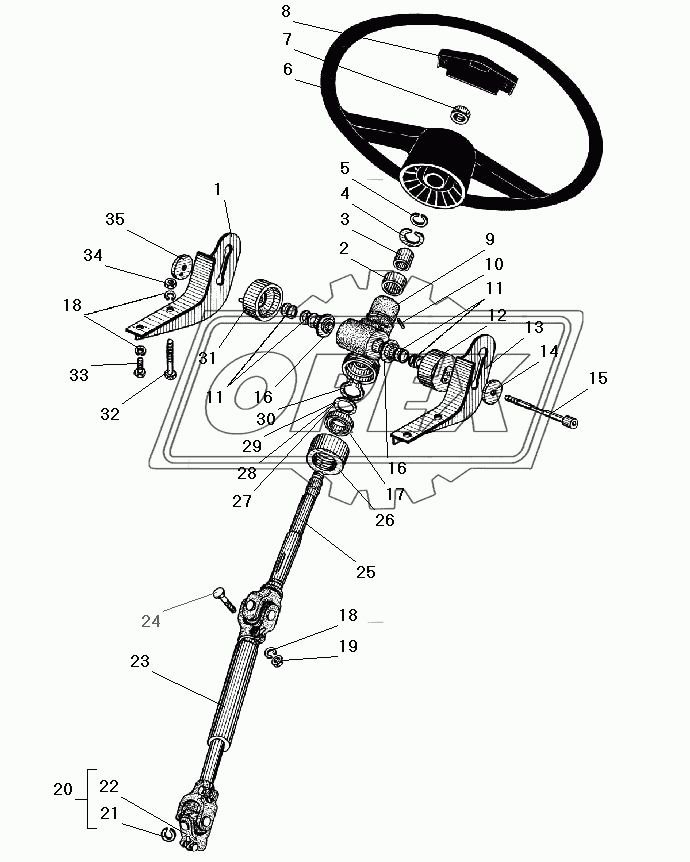 Колесо и вал рулевого управления
