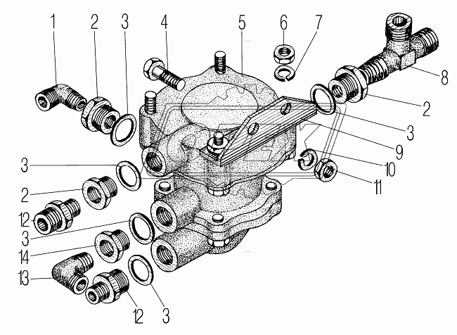 Установка клапана управления тормозами прицепа для автомобилей для автомобилей Урал 532361 и 532362
