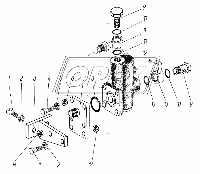 Установка клапана расхода и давления для автомобилей Урал 542301 с двигателем ЯМЗ-7601